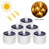 1/3/5pcs Christmas Solar Lights LED Candle Flameless Lamp Waterproof Solar Tea Light Rechargeable Garden Candle Lights for Party Home Decor