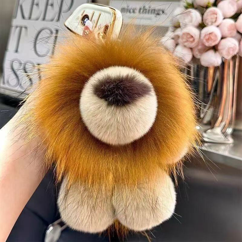 

Little Lion Car Keychain Pendant Bag Pendant Gift Internet Celebrity Explosive Super Cute Doll