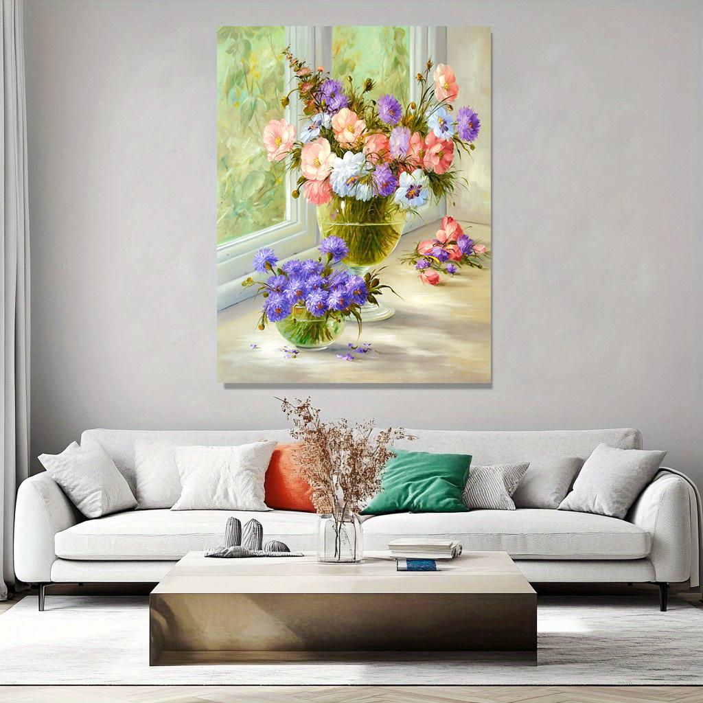 Rosa Pfingstrosen Blumen Gemälde Poster Kultur Pflanzen Poster und Drucke Nordisch Pastoral Leinwand Wandkunst Dekor Bild Zimmer