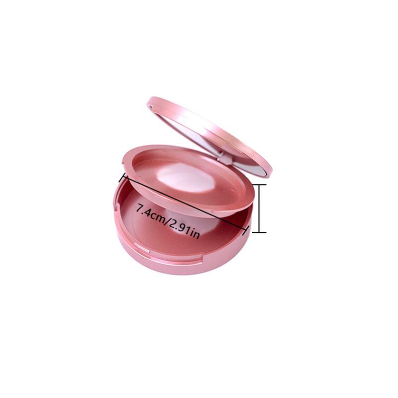 Eyelash Storage Box 2 Layers Circle Eyelash Box With Mirror Empty Travel Eyelash Storage Case Organizers