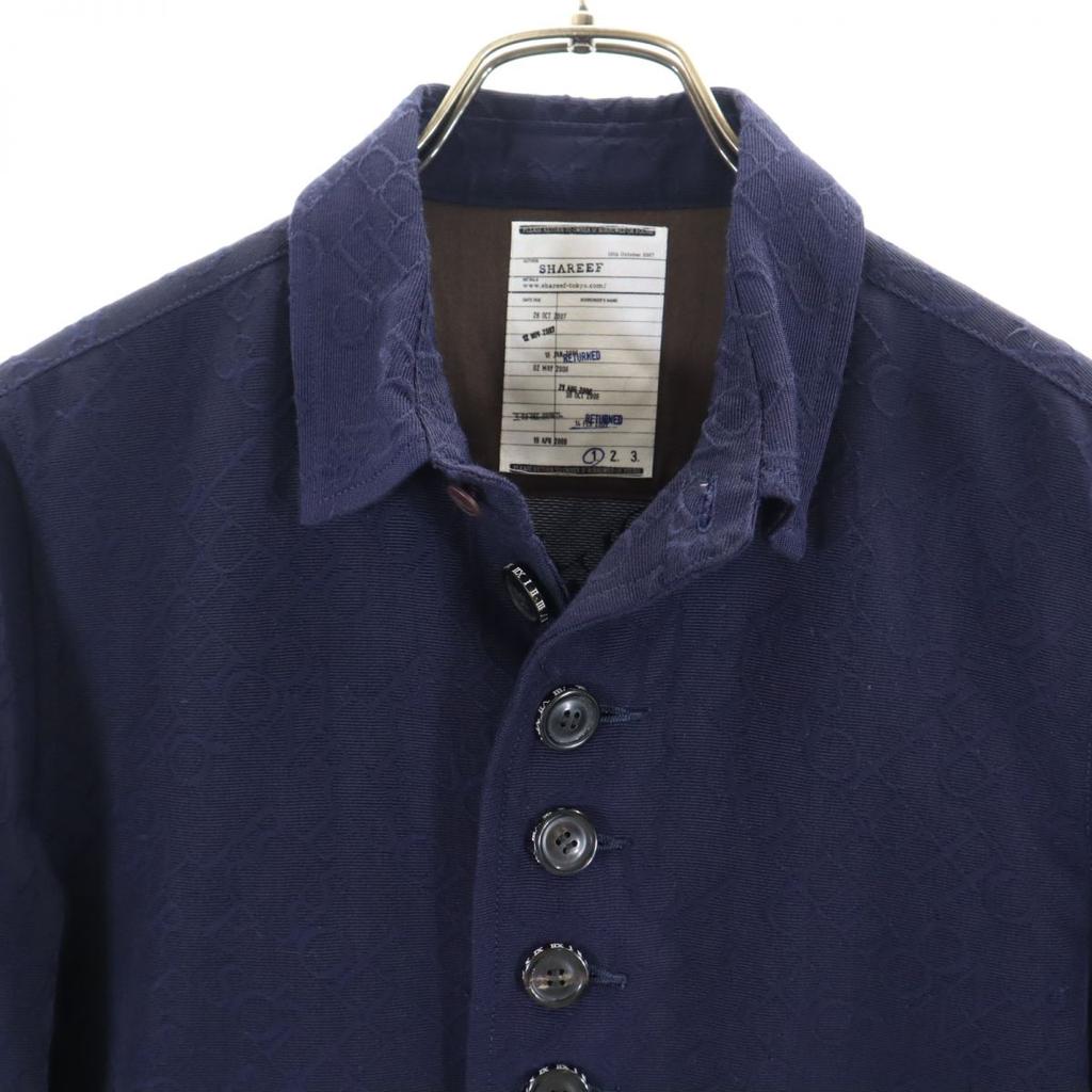 SHAREEF Made In Japan Stainless Collar Coat 1 Navy Men's Used