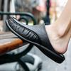 Sommer schwarze Oberbekleidung Haus Herrenmode weiche Sohle Halbschuhe leichte Tasche Kopfschuhe Herren