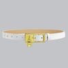 Versatile And Belt Slimming With Metal Buckle Belt Paired With Jeans Dress And
