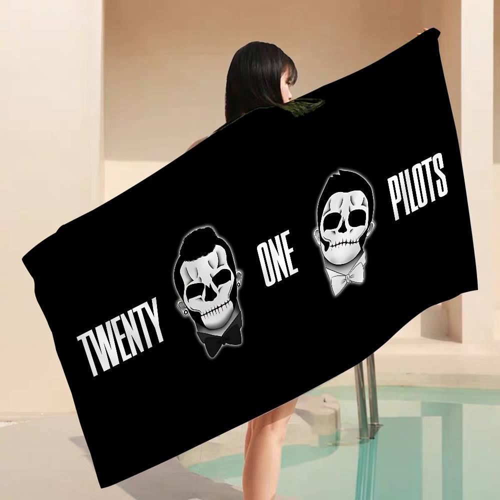 Twenty One Pilot Microfiber Blanket Quick Drying Beach Towels Oversized Printing Super Absorbent Pool Towel Blanket