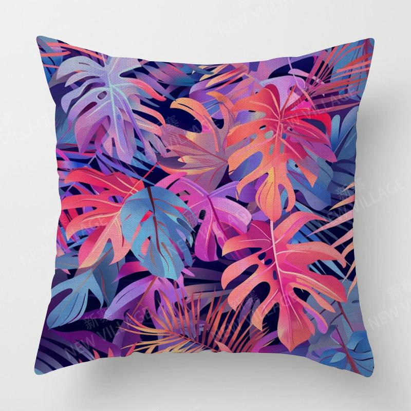 Tropical plant pattern cushion set bedroom cafe decor ins style living room sofa pillow set Throw pillowcase 40x40cm 45x45cm