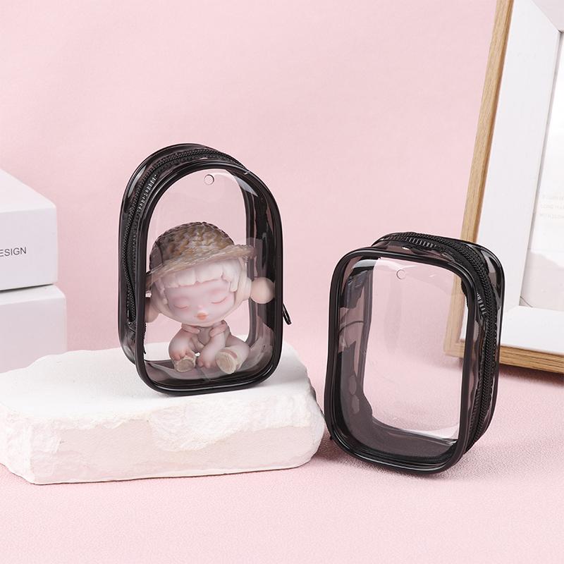 Mini Anime Doll Display Bag Transparent Coin Purse Pouch Organizer Case Wallet Key Lipstick Earphone Storage Bag