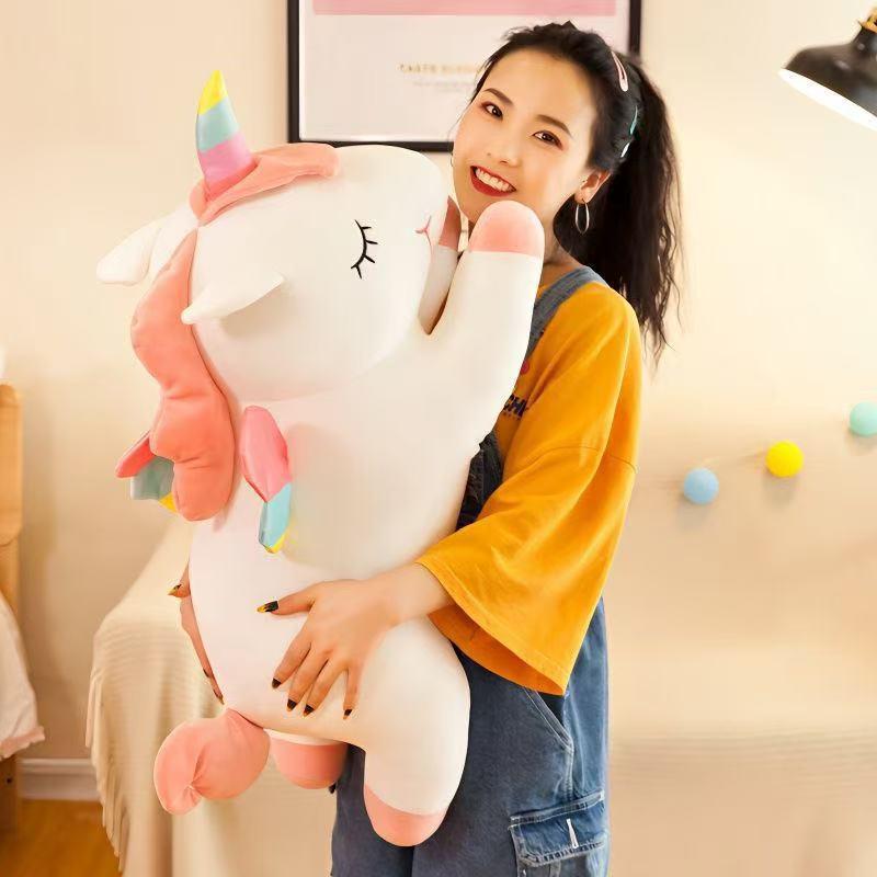 Unicorn Angel Plush Toy - Soft Sleeping Animal Pillow for Girls