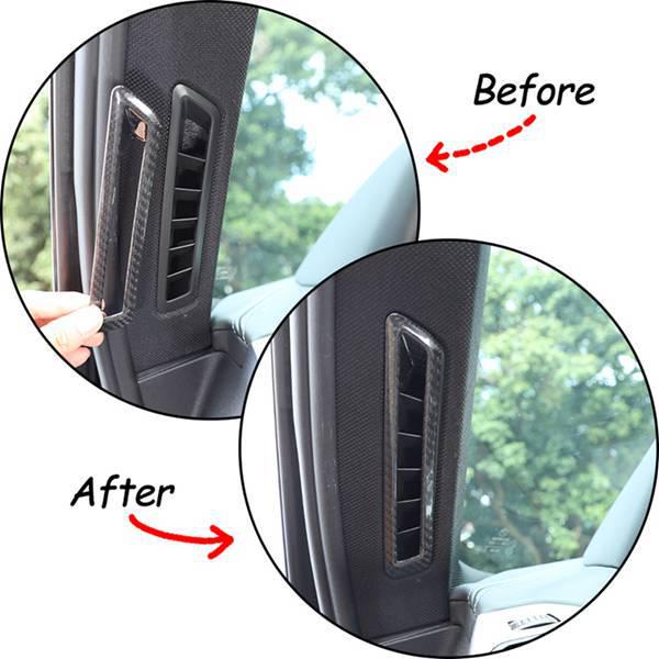 Set of 2 Dry Carbon Fiber A-Pillar Air Vent Frames for 2019-2022 BMW 8 Series G14/G15/G16