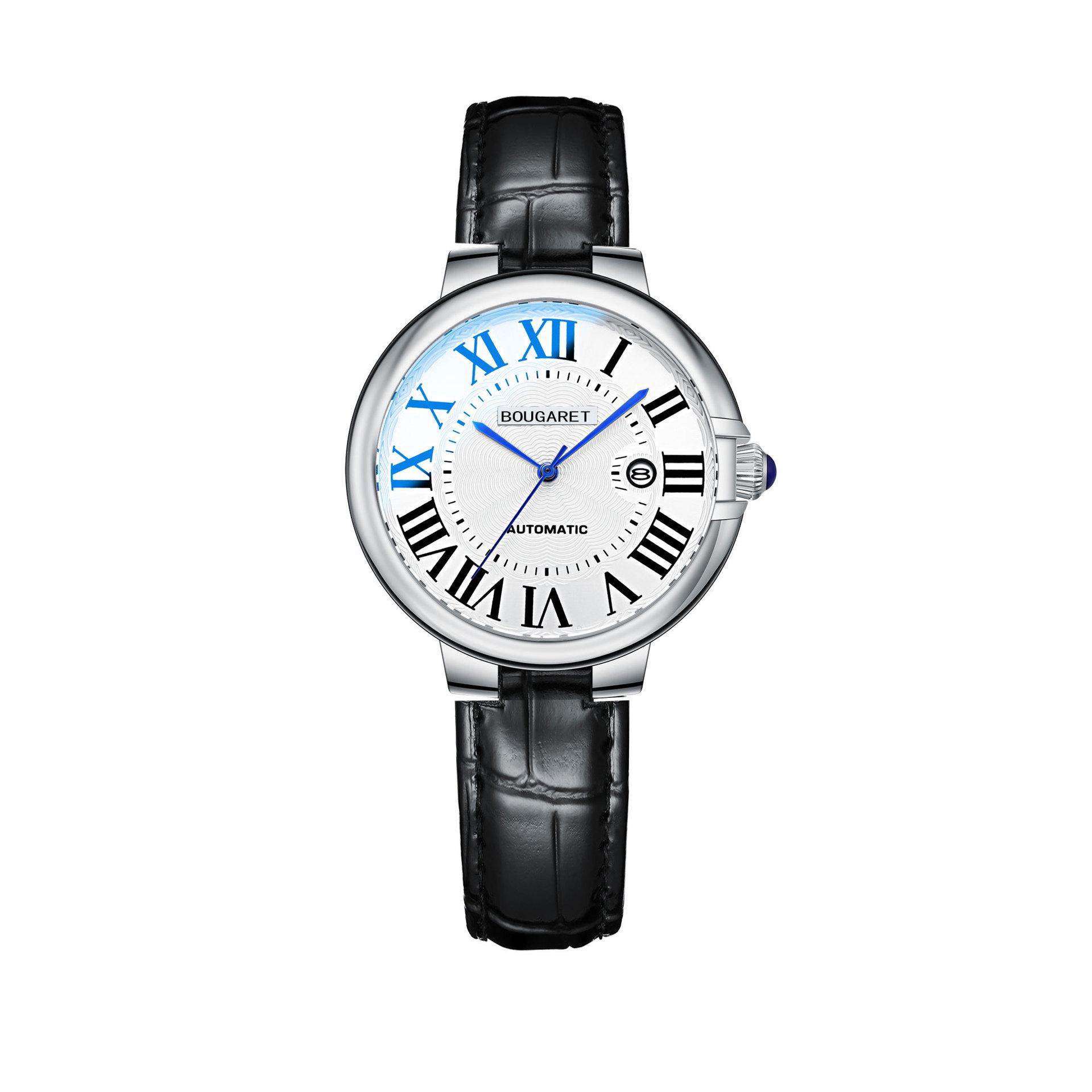 

Водонепроницаемые механические часы Bugare для пар с календарем и функцией защиты от подделок