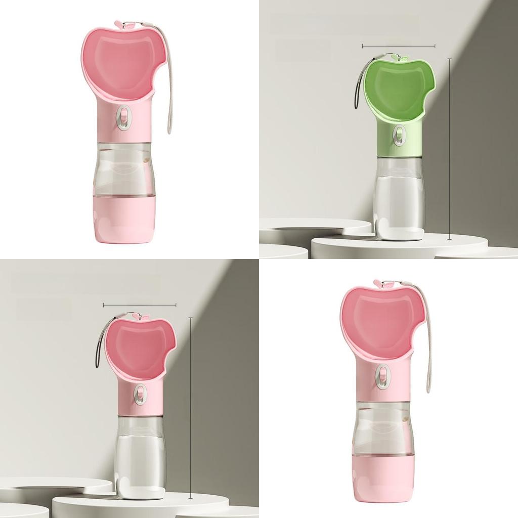 Tragbare Haustier-Wasserflasche mit automatischem Futterspender für Hundeausflüge und Reisen
