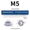 304 Stainless Steel Hex Flange Nut with Anti-Slip Washer, M3-M16