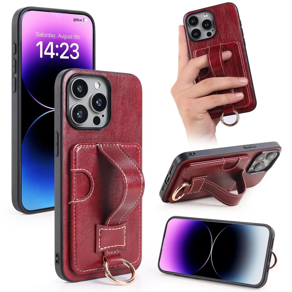 IPhone 17 Pro Hülle mit Umhängeband, Kartenhalter und Geldbörse—Passend für Apple 16 Pro Max, 12 und 14 Modelle