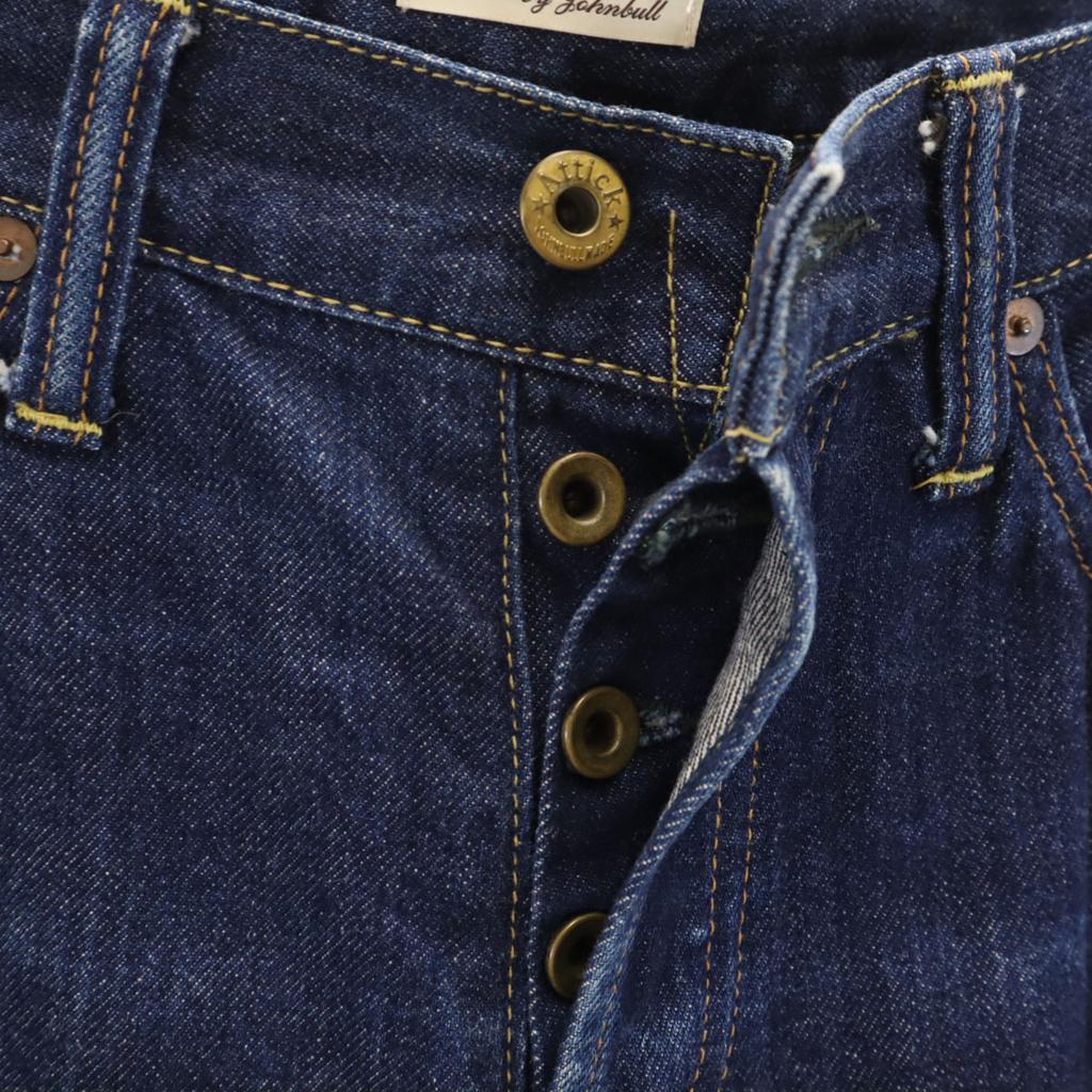 Attick by Johnbull Made In Japan Straight Denim Pants Jeans Button Fly Women Used