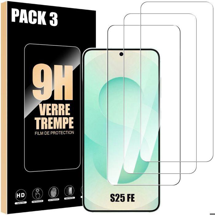 Film de Protection - BOOLING - Compatible Samsung Galaxy S25 FE - Pack de 3 - Verre Trempé - Résistant aux Rayures