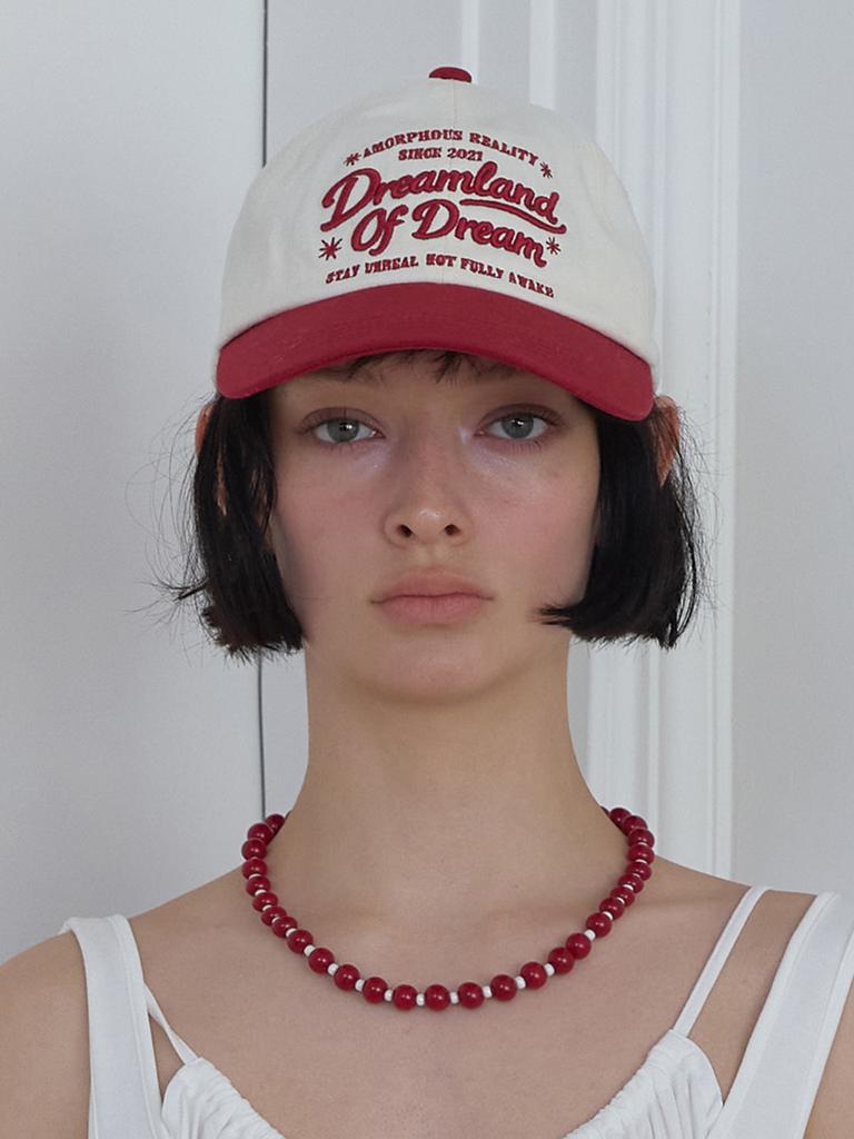 MEENDERI Vintage Script Ball Cap - Red
