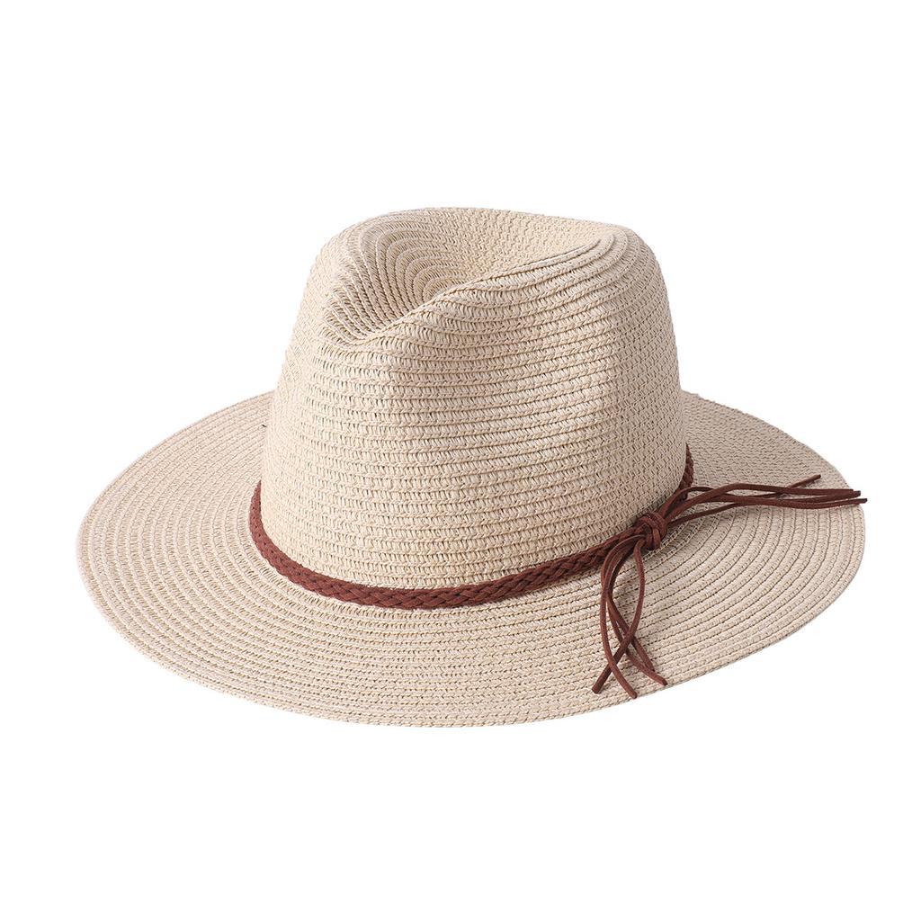 Letní měkké tvarované slamáky pro ženy/muže Venkovní skládací klobouk s UV ochranou Panama Plážový sluneční klobouk