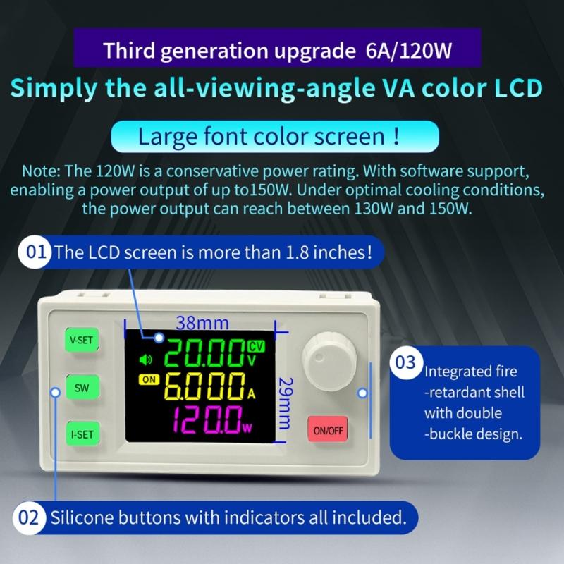 Steps Up/Down Regulated Power Module 120W Adjustable Voltage Regulator For Outdoor Enthusiasts  DIY Electronics