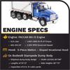 DIECAST MASTERS Kenworth T880 SF OX Stampede Dump Truck Metallic Blue/Silver