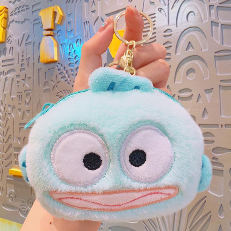 

Плюшевый монстр-рыба, кошелек для монет, брелок, кукла, аксессуар, школьный рюкзак, мультяшный кулон, парный кулон, сумка-кукла Open your eyes