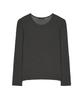 NICK&NICOLE Sheer Round Long Sleeve Top_Charcoal