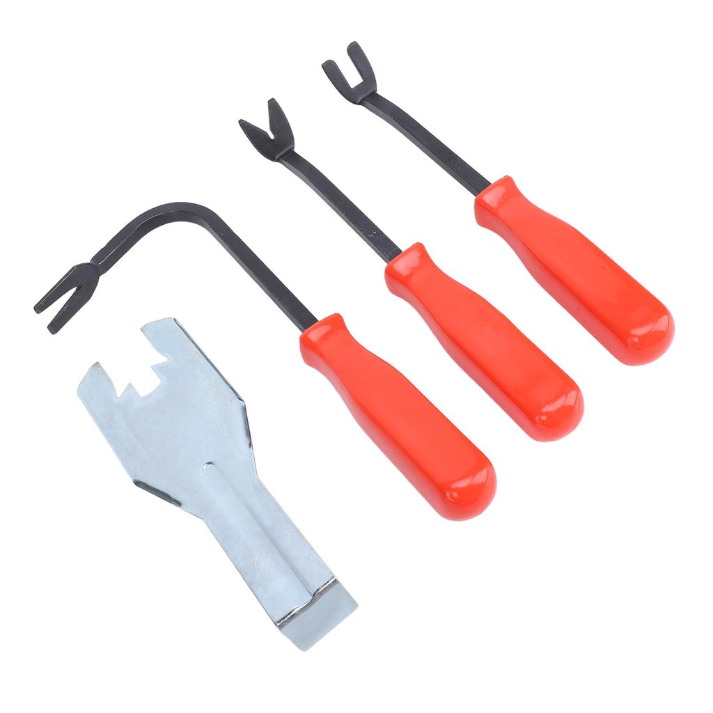 4 Pcs Car Door Panel Remover Set Metal Auto Trim Rivet Pry Disassembly Repairing Tool with Window Handle Clip Remover