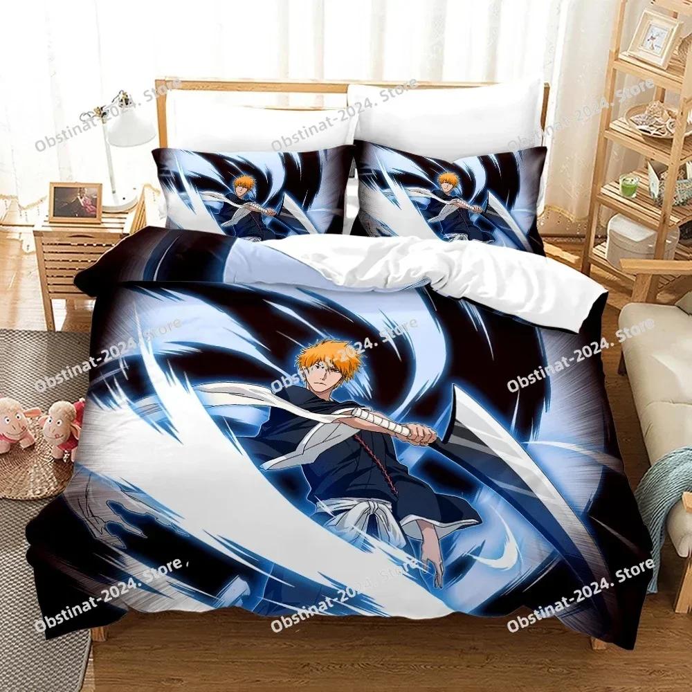 3D Bleach Bedding Set Bedspread Single Twin Full Queen King Size Bleach Anime Bleach Bed Set Linen Aldult Bedroom Duvetcover Set