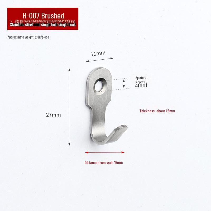 

Мини одинарный крючок для одежды из нержавеющей стали для стены