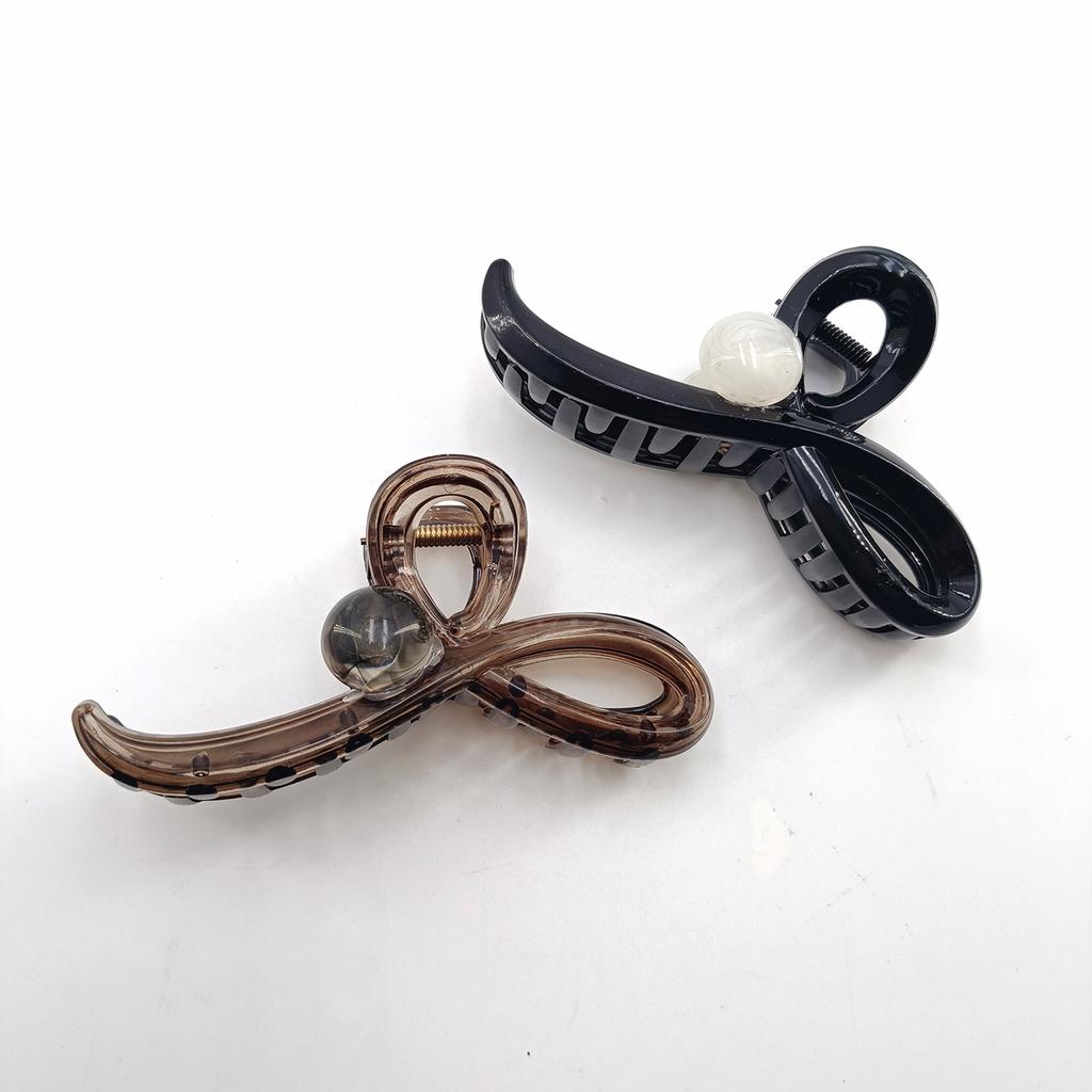 Retro Round Bead Claw Clip For Women Large Hair Volume Shark Clip Hair Clip Temperament Back Head Hair Clip Hair Clip Crab