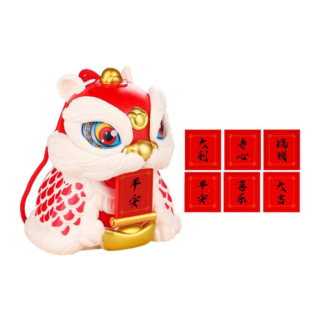 Aufweckender Löwenstatuen-Schmuck Chinesisches Neujahrs-Dekoration Mehrzweck mit Aufkleber