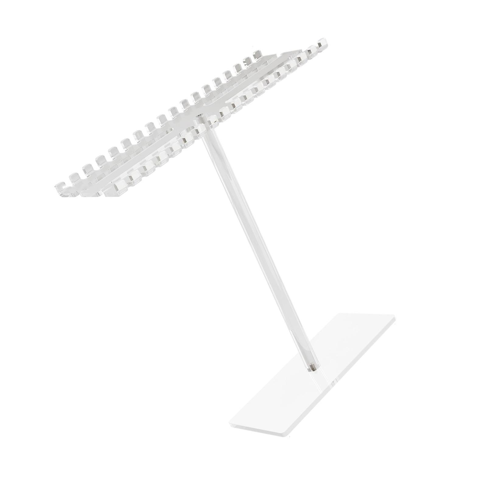 

Прозрачный акриловый органайзер для украшений с 36 крючками для ожерелий, браслетов, колец и аксессуаров для волос. Подставка для демонстрации аксессуаров