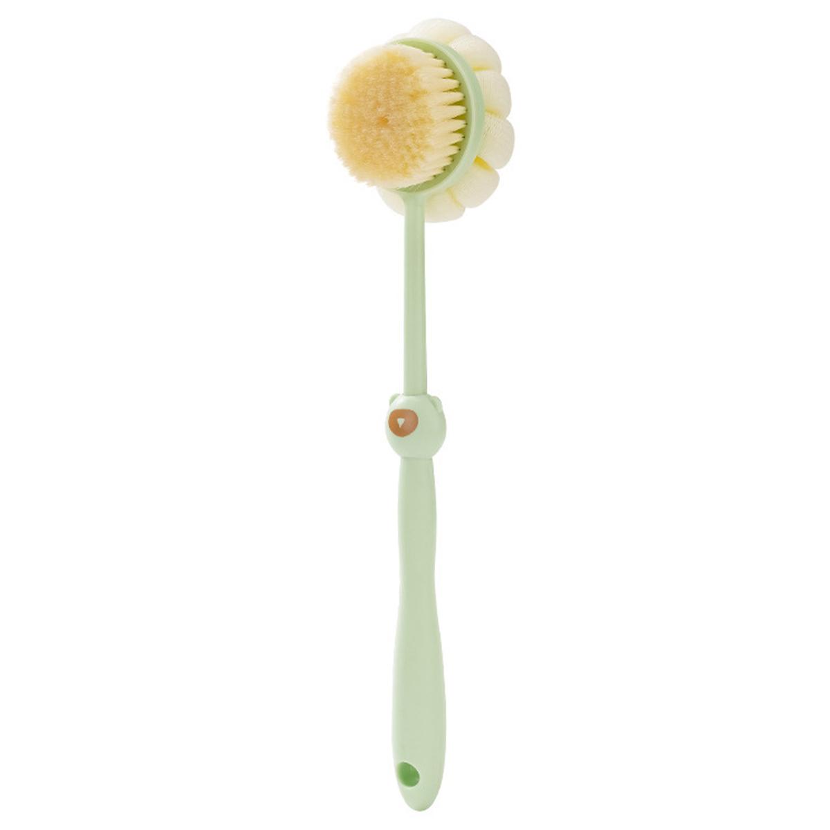 

Bathroom Bathing ProductsLong Handled Curved Brush With Soft And Firm Bristles Can Be Used For Wet Or Dry Bath Massage чёрный