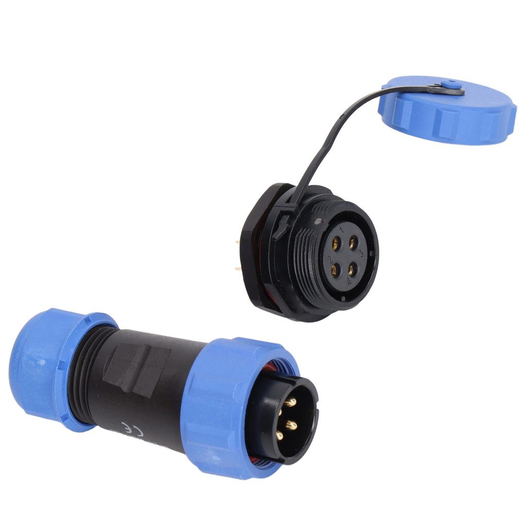 Waterproof Connector Aviation Male Plug Female Socket ABS 4 Pin 4 Hole for Power Supply