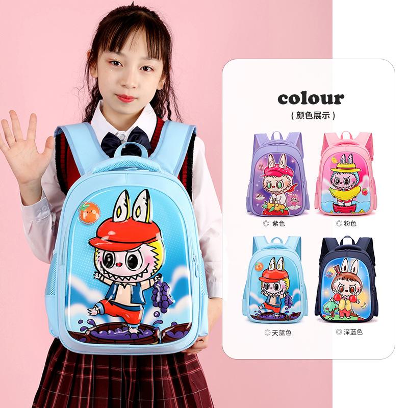School Bag New LABUBU Cartoon Hard Shell Bag Primary School First Grade Trend Cute School Bag