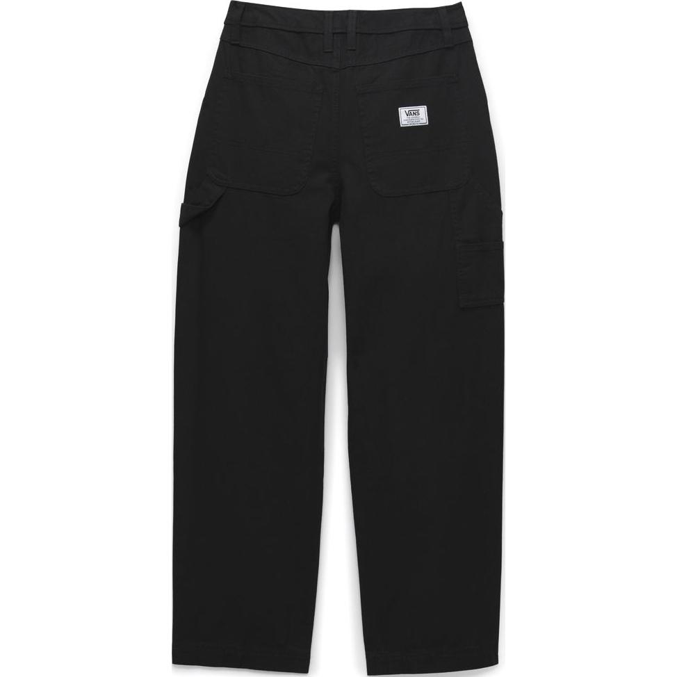 Vans Mid-Rise Solid Color Straight Leg Casual Pants Women Bottoms Black VN0A5JHJBLK