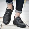 Fashion Fashionable New Men's Handmade Stitching Comfortable Soft Bottom Casual Leather Shoes Men's Breathable Lightweight Casual Shoes
