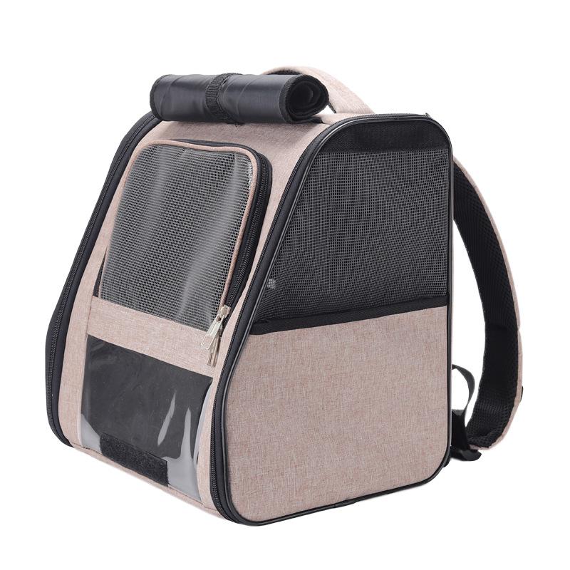 

Cat & Dog Backpack with Roll-up Sides - Anti-Stress Pet Carrier for Small Dogs & Cats Cat up to 15 kg/Dog up to 10 kg