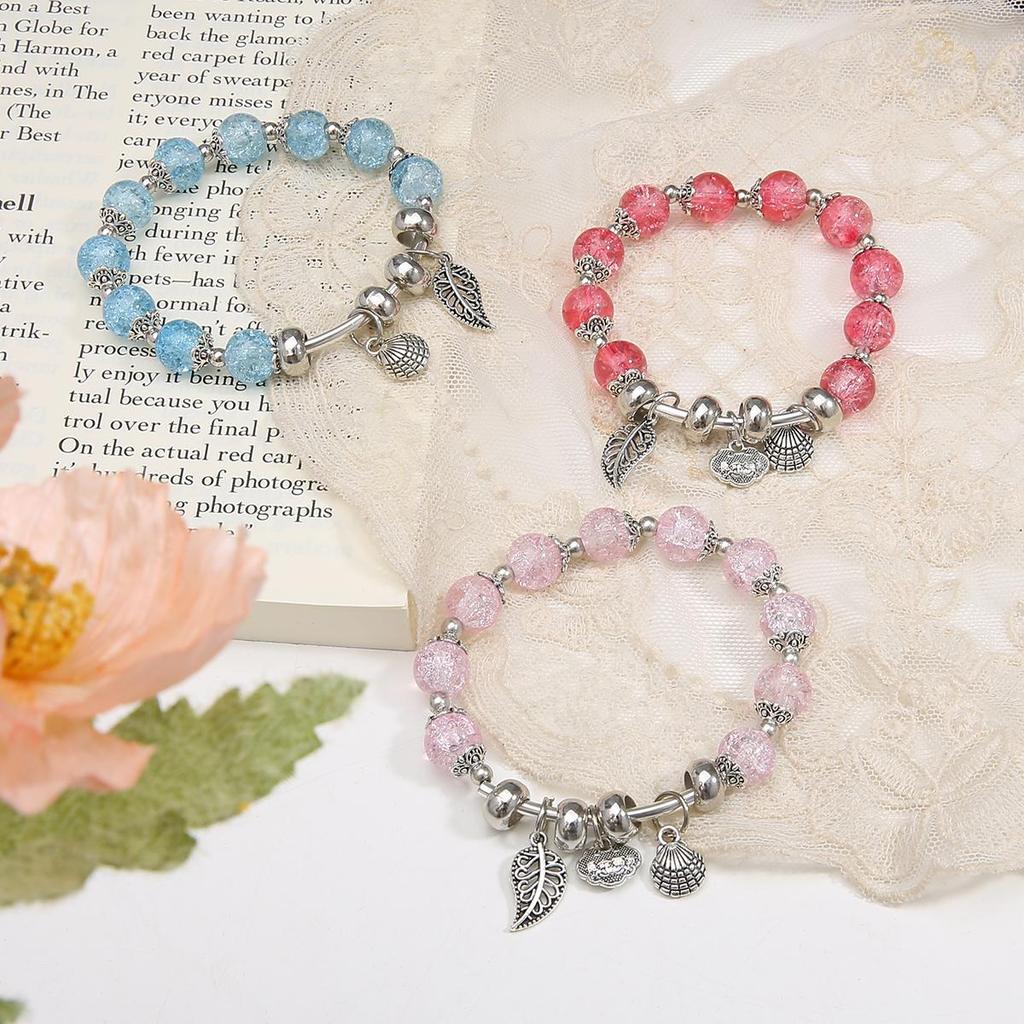 Glass Beads Floral Bracelet Jewelry Accessories for Girl Women