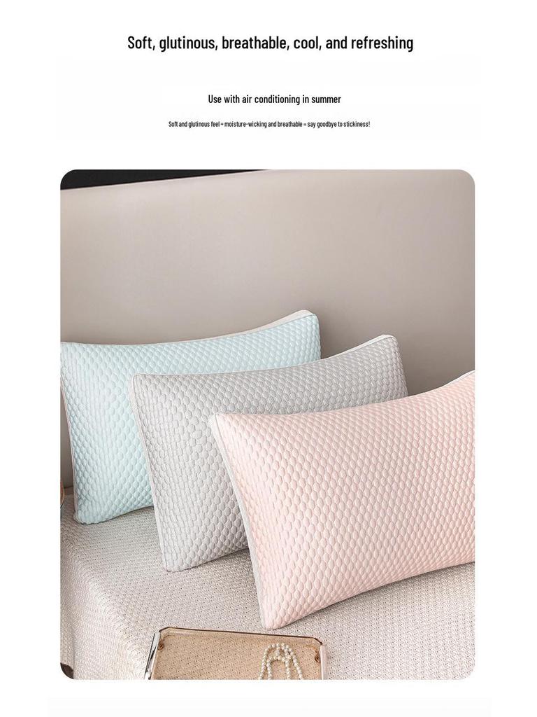 Ice Silk Pillow: Ultra-Soft, Cervical Support, Sleep Aid for Adults