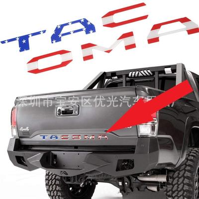 Car Styling Rear Trunk Embedded ABS Letter Emblem Sticker Auto Replacement Parts for To+yot+a TACOMA