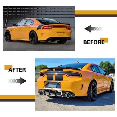 Rear Diffuser Compatible with 20152025 Dodge Charger Scat SRT Daytona GT R T NonWidebody Models Valance Rear Bumper Lip Splitte