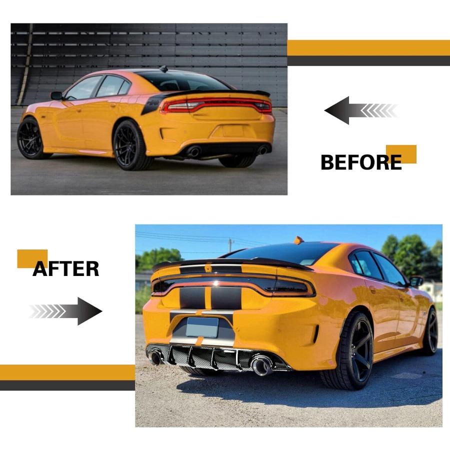 

Rear Diffuser Compatible with 20152025 Dodge Charger Scat SRT Daytona GT R T NonWidebody Models Valance Rear Bumper Lip Splitte United States