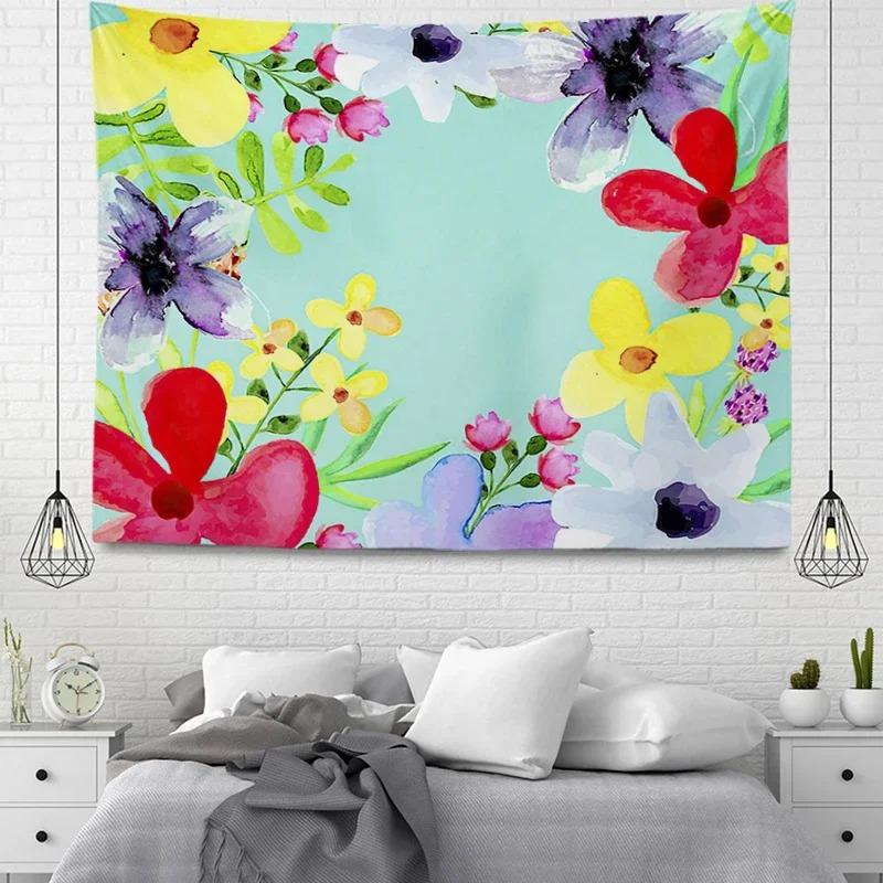 Simple Pattern Plant Decorative Tapestry Home Wall Living Room Office Decorative Tapestry