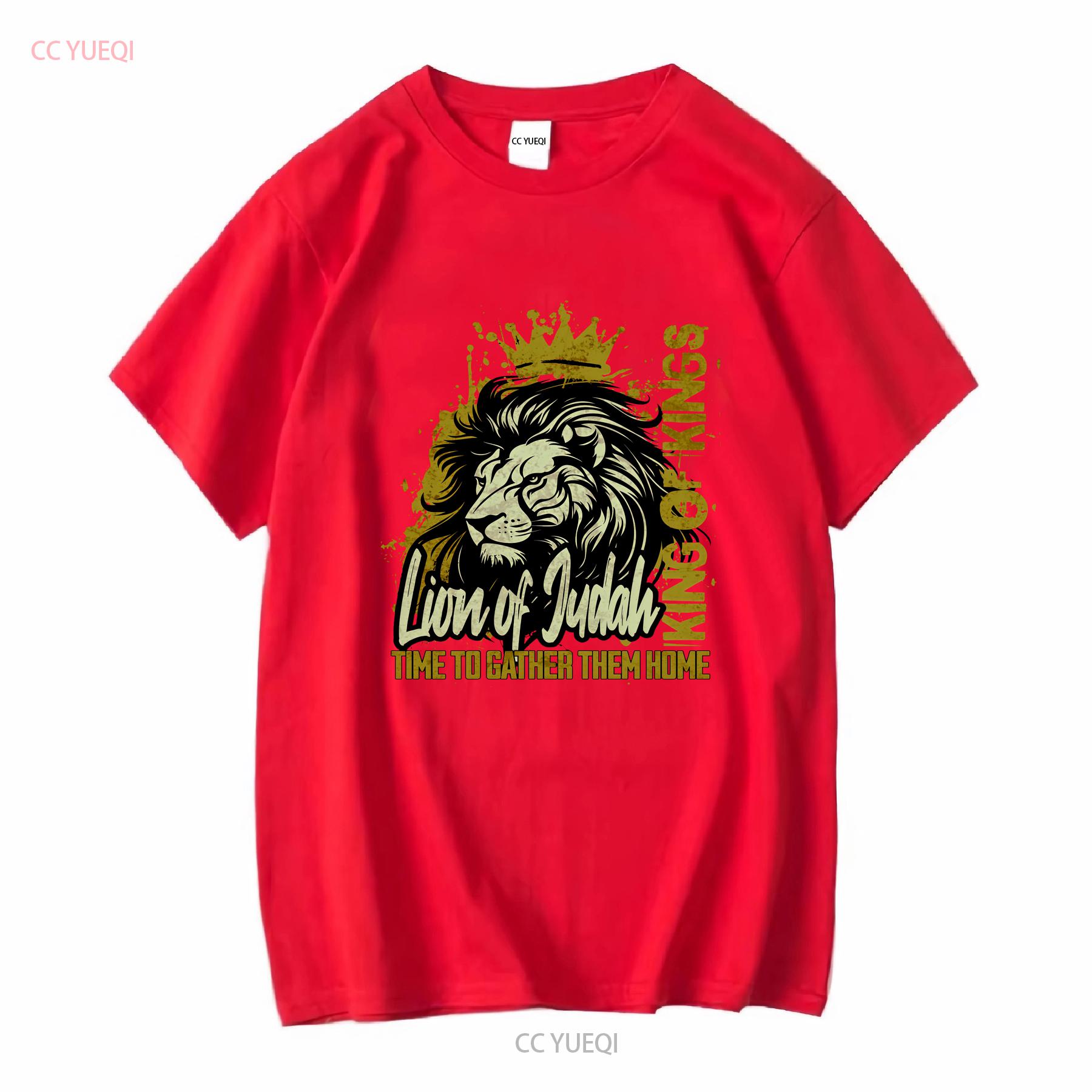 The Lion of Judah king kings Christian unisex T Shirt faith religion gift ideas long or short sleeves vintage Washed Breathable S