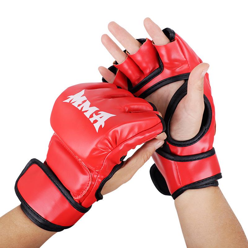 Adult Boxing Gloves for MMA and Sanda Training, Punching Bag, Free Fighting Practice