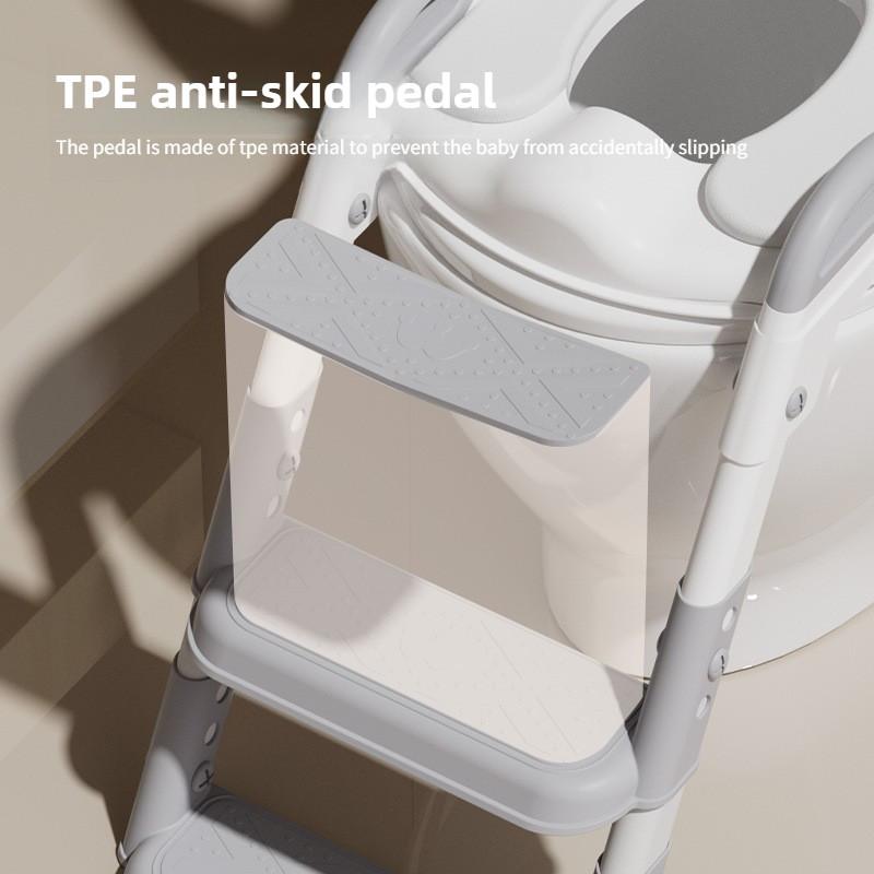 Scala Domestica per Bambini Toilette Multifunzionale Porta Toilette Regolazione dell'Altezza a Sei Livelli Pedale per l'Assistenza all'Igiene del Bambino