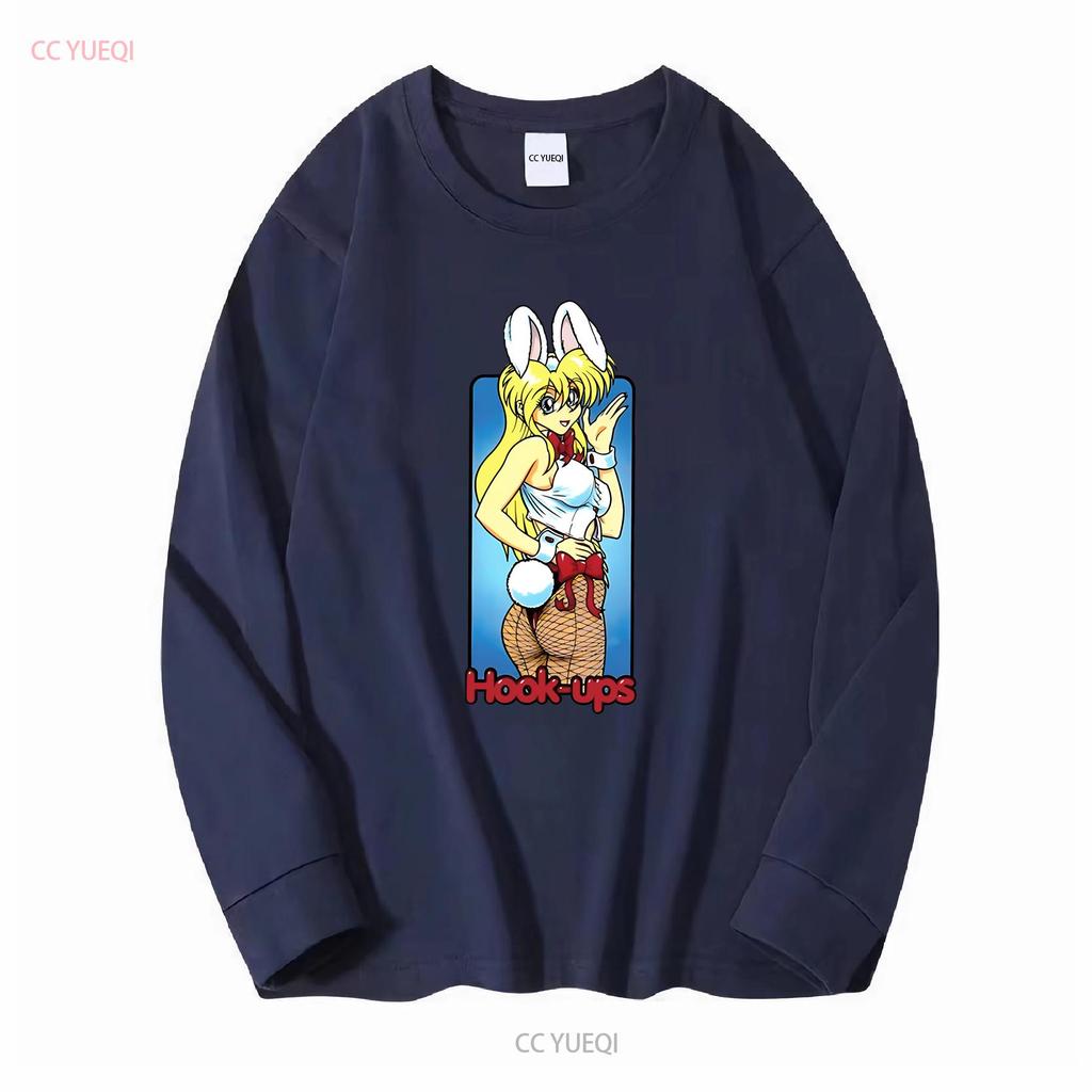 Hookups Skateboard Sexy Häschen-Mädchen T-Shirt S 4XL lange oder kurze Ärmel Vintage gewaschen Vielseitig Mode Leicht lässig Mann