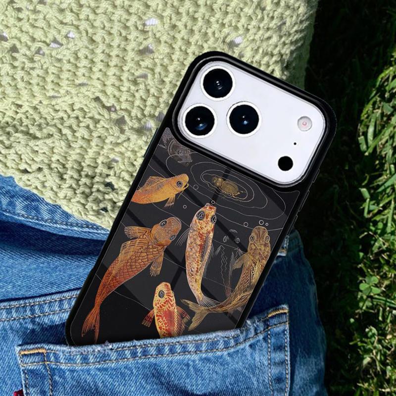 Goldfish Golden ornamental fish phone case cover Compatible with for IPhone 17air 16e 15 14 13 12 11Pro Max 17 Air