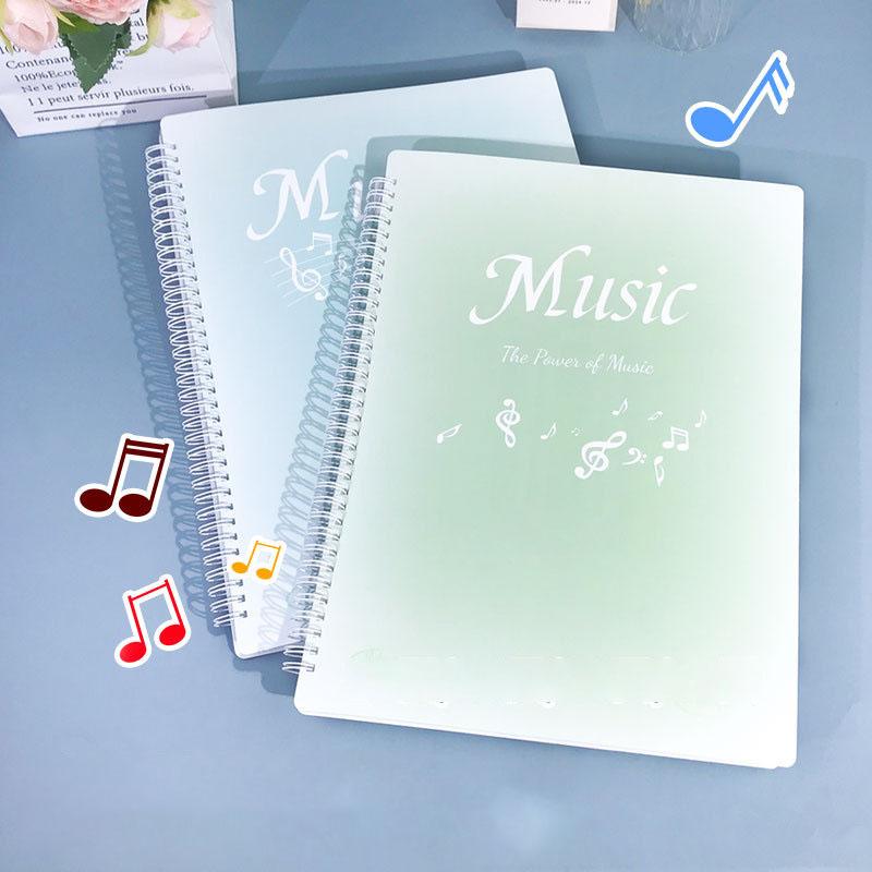 A4 Non-Reflective Music Score Holder: Transparent Insert Design, Piano Sheet Music Binder (Green,A4) зелёный