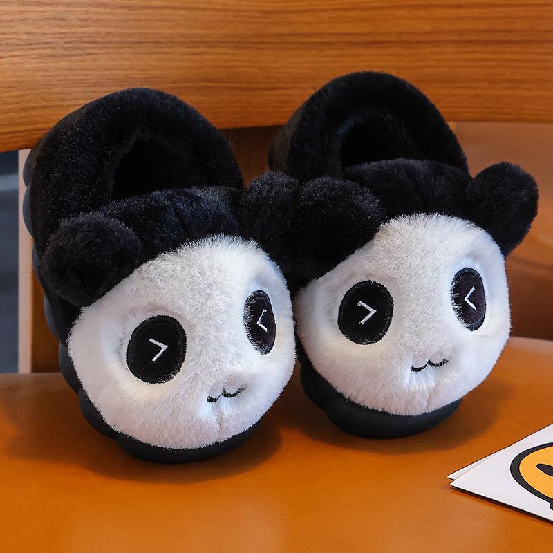 New Autumn/Winter Cartoon Kids' Cotton Slippers - Adorable Non-Slip Parent-Child Home Shoes