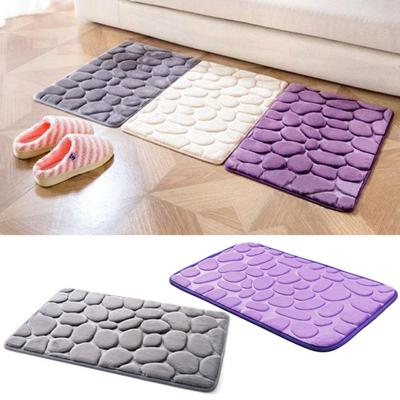 Floor Mat Cobblestone Embossed Door Mat Water Bathroom Floor Carpet Household Supply